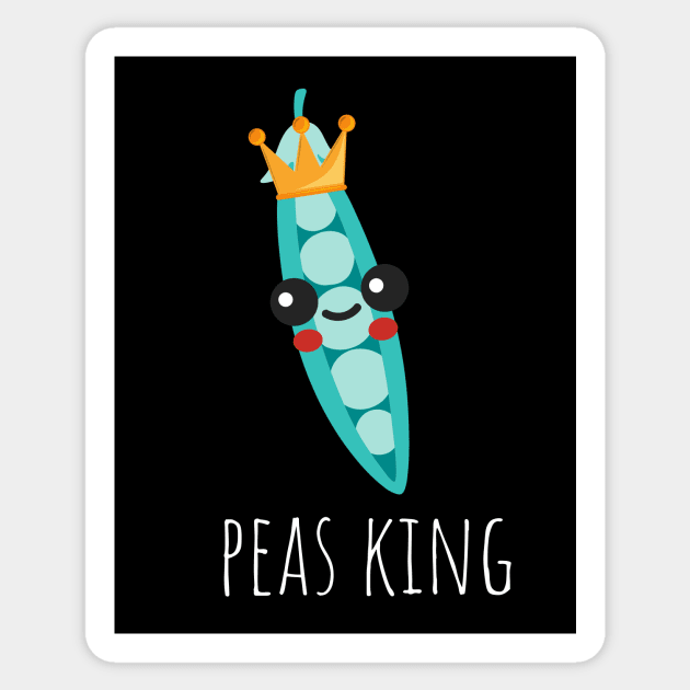 Peas King Cute Sticker by DesignArchitect